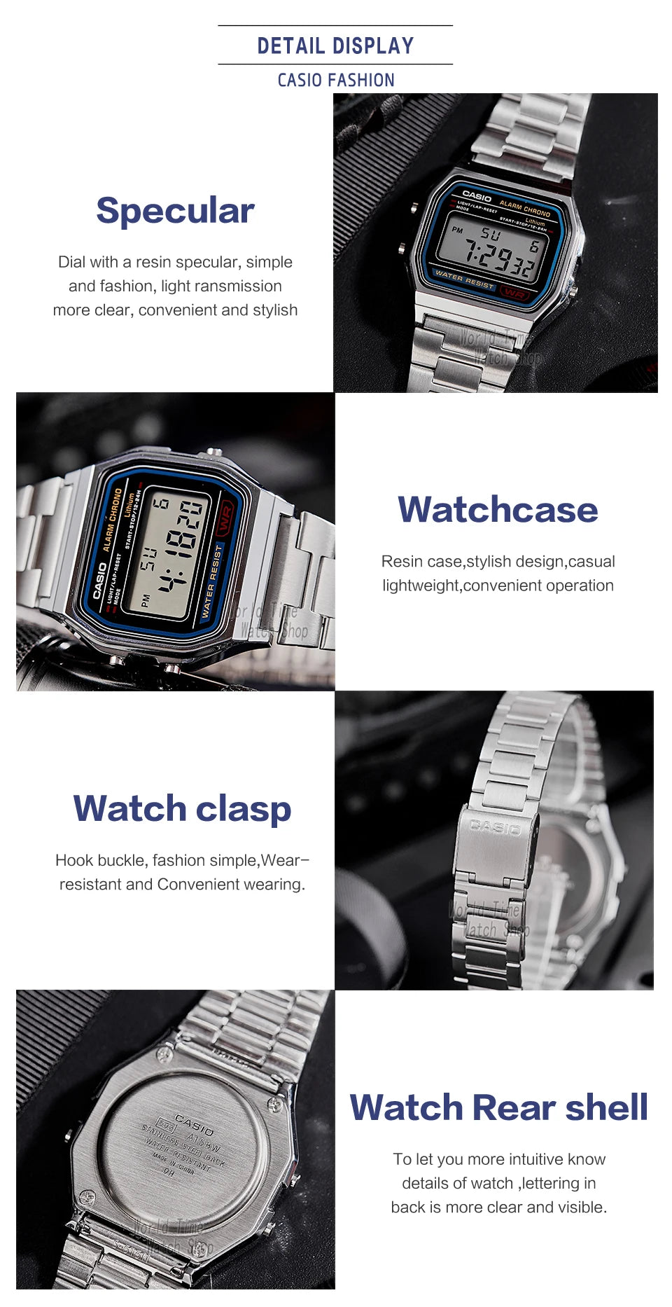 Casio watch silver watch men set brand luxury LED digital Waterproof Quartz men watch Sport military Wrist Watch relogio masculi